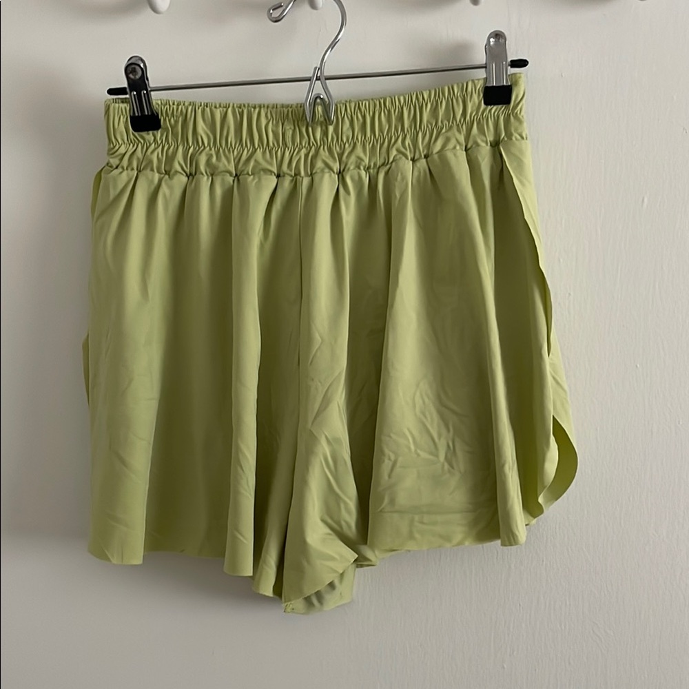 Women's Light Green Elastic Waist Skort